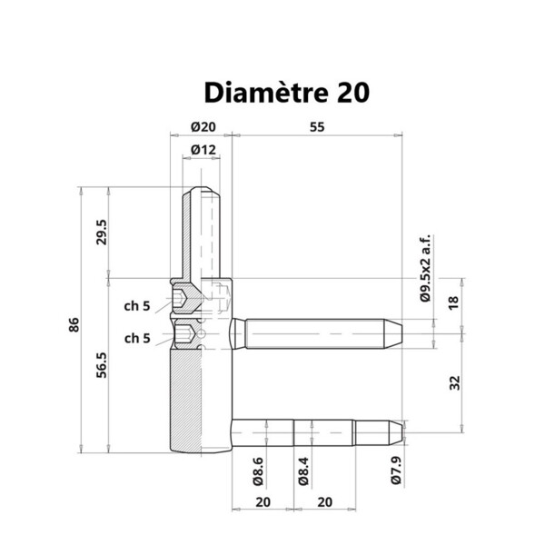 Exacta | mâle réglable